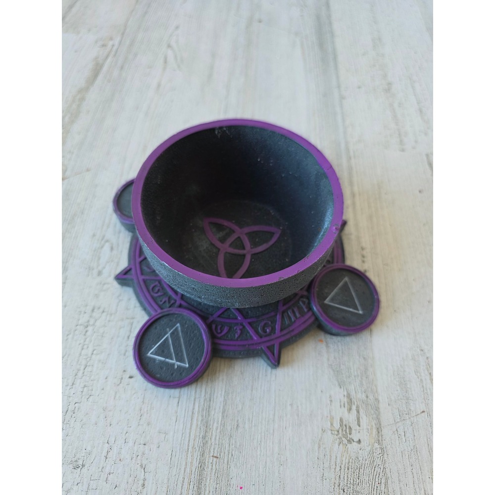 Halloween mystic dish Spirit bowl candy trinket decor treat‎ purple black witch